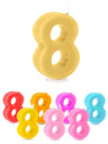 Bougie d'anniversaire chiffre 8 pour gâteau multicolore