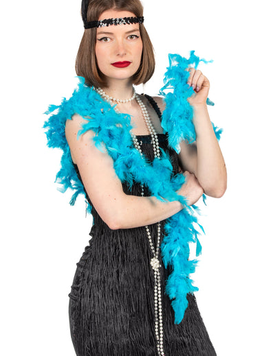 Boa pour femme turquoise 40g
