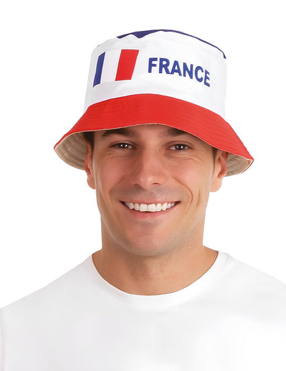 Bob supporter France pour adulte bleu blanc rouge avec inscription France