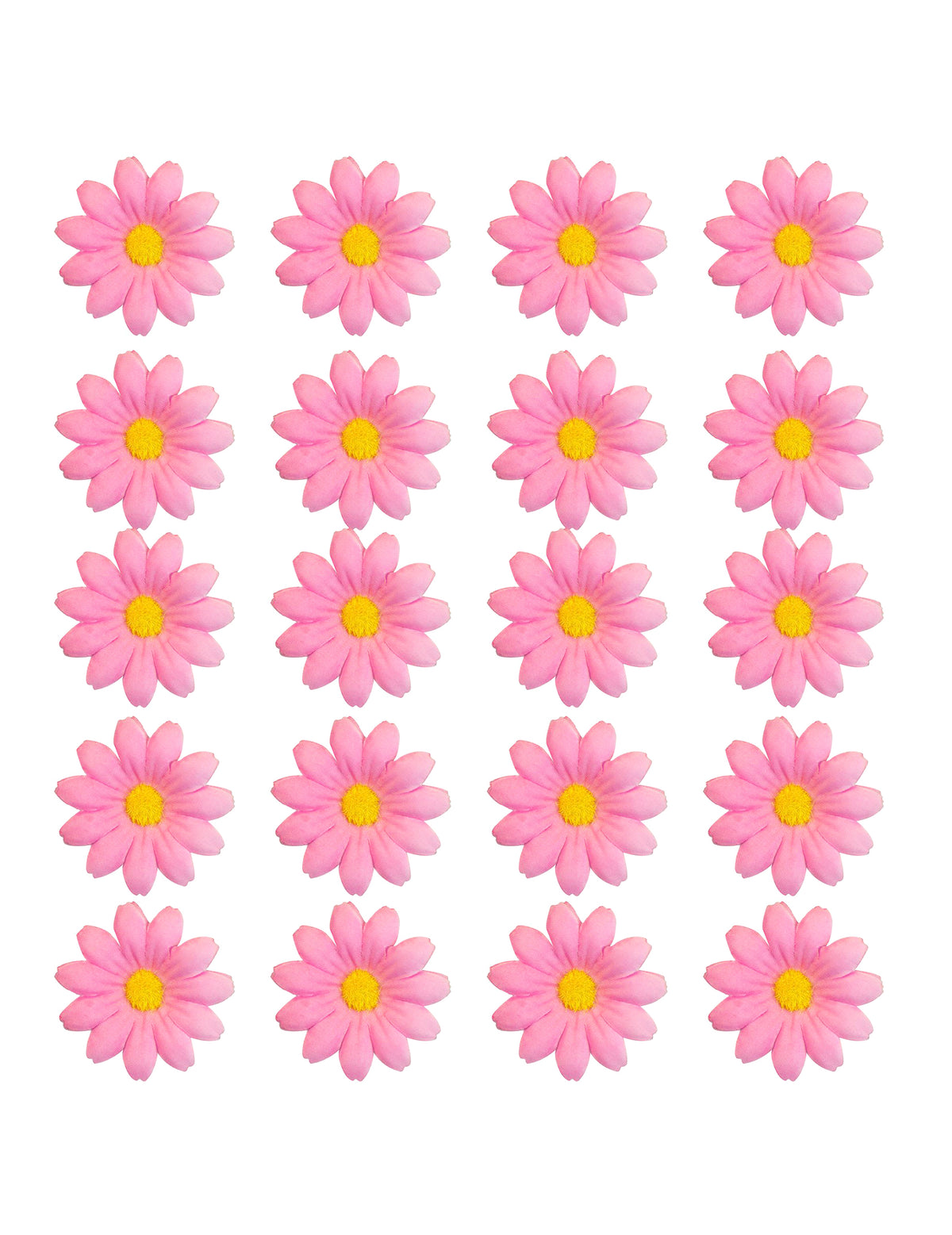 Boite de 20 fleurs marguerite rose clair