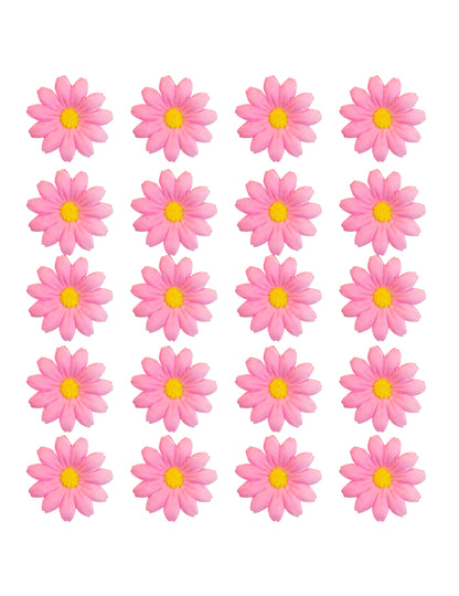 Boite de 20 fleurs marguerite rose clair