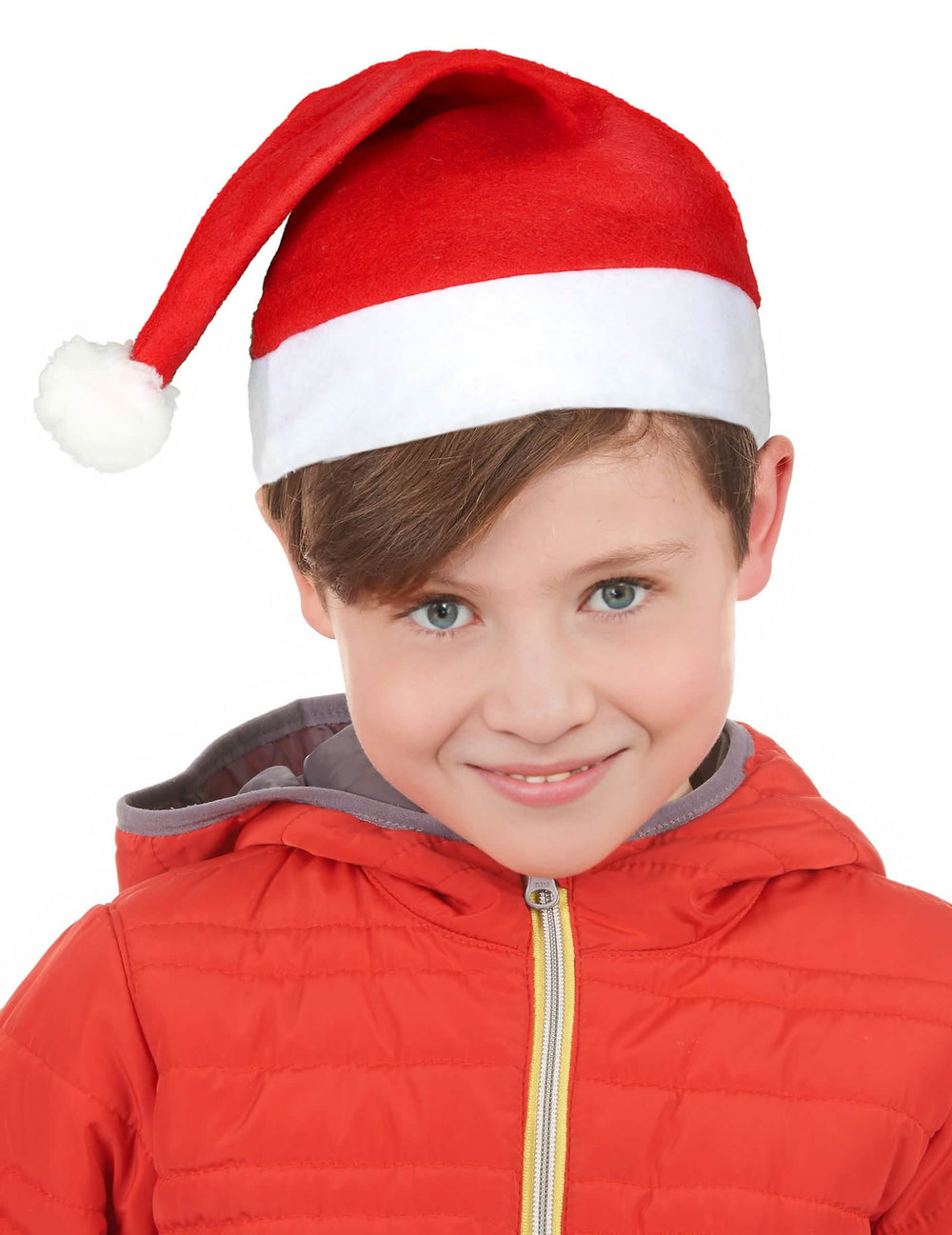 Bonnet Père Noël pour enfant rouge et blanc