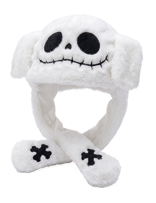Bonnet squelette avec oreilles mobiles