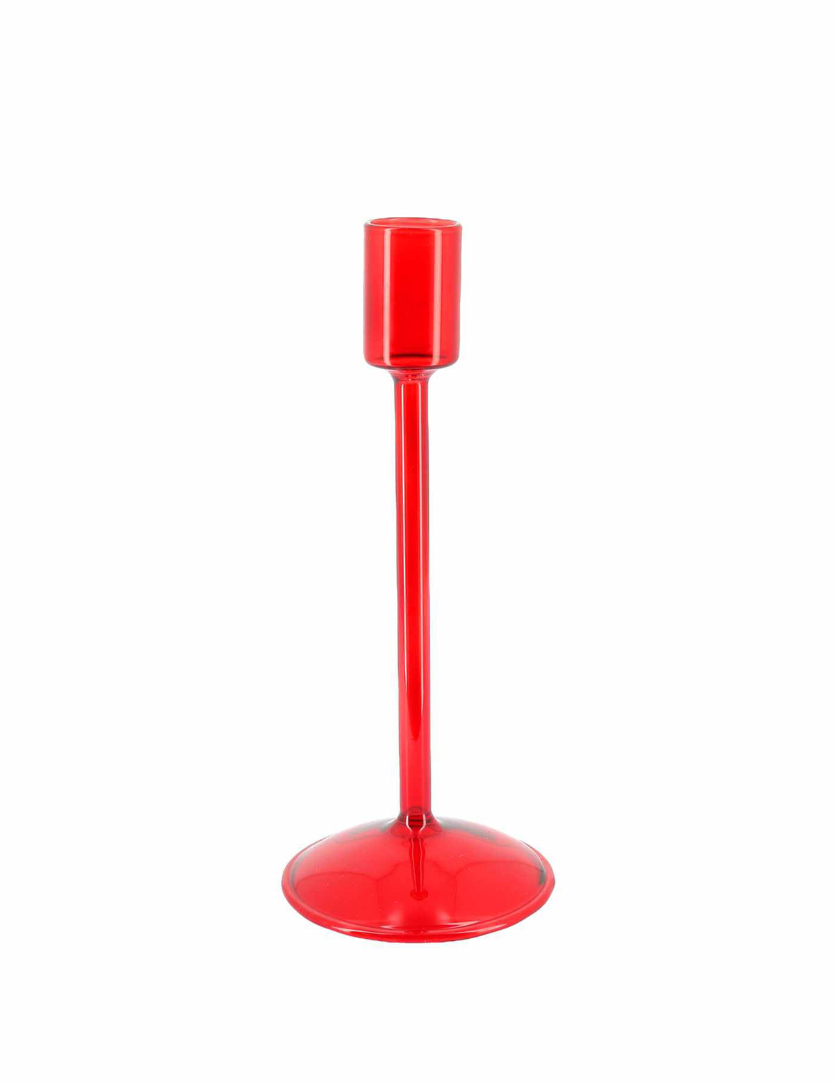 Kaarsenhouder Élégance rood glas 20 cm