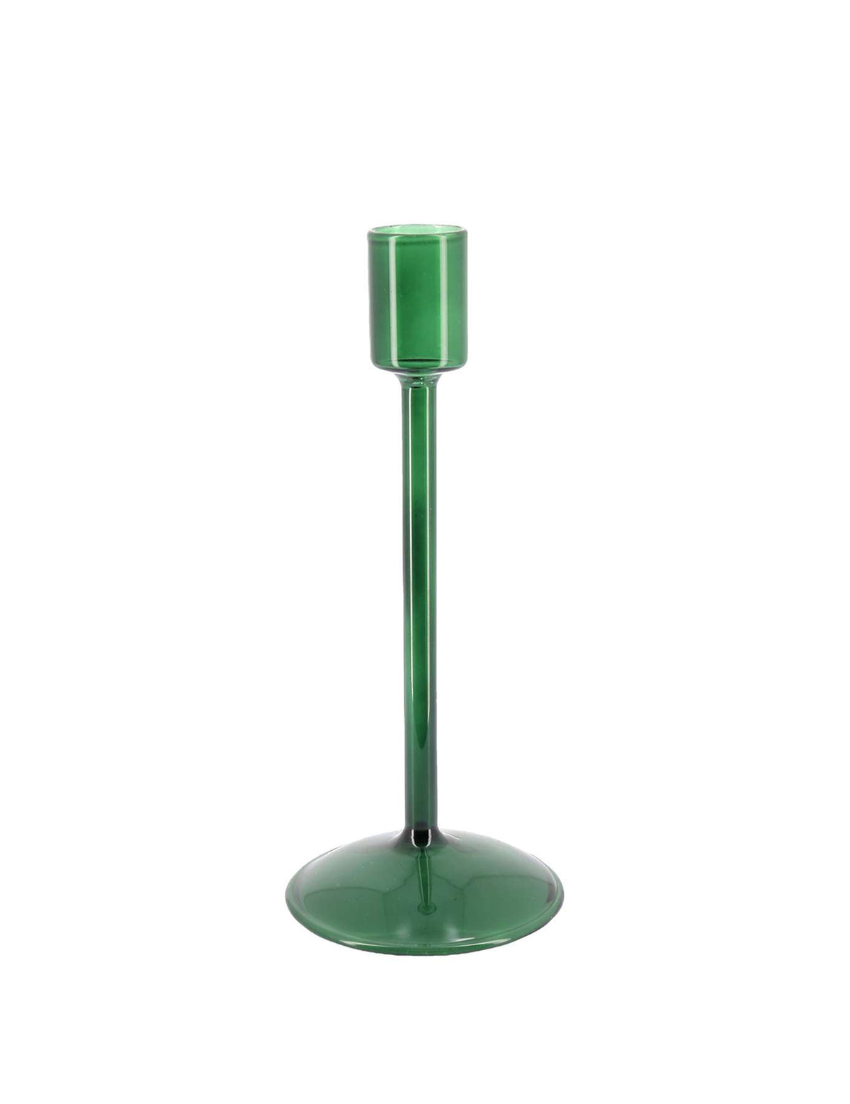 Kaarsenhouder Élégance donkergroen glas 20 cm