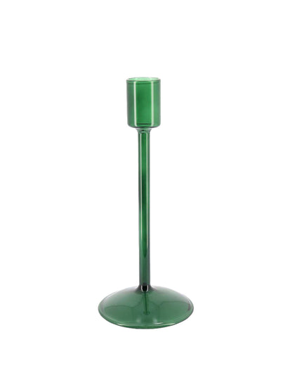 Kaarsenhouder Élégance donkergroen glas 20 cm