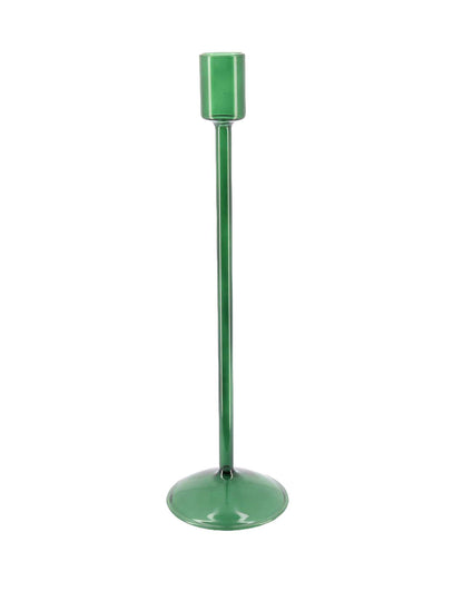 Kaarsenhouder Élégance donkergroen glas 30 cm