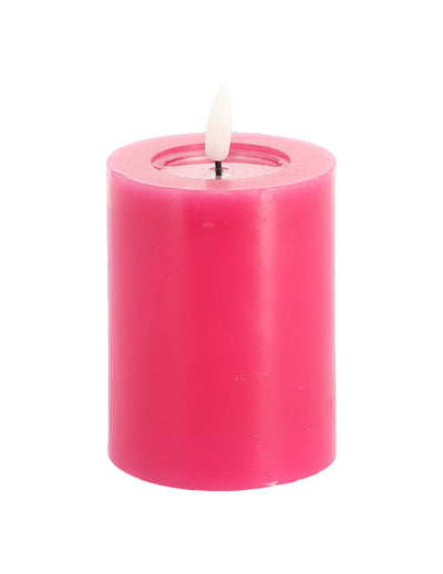Bougie LED rose 7 x 10 cm