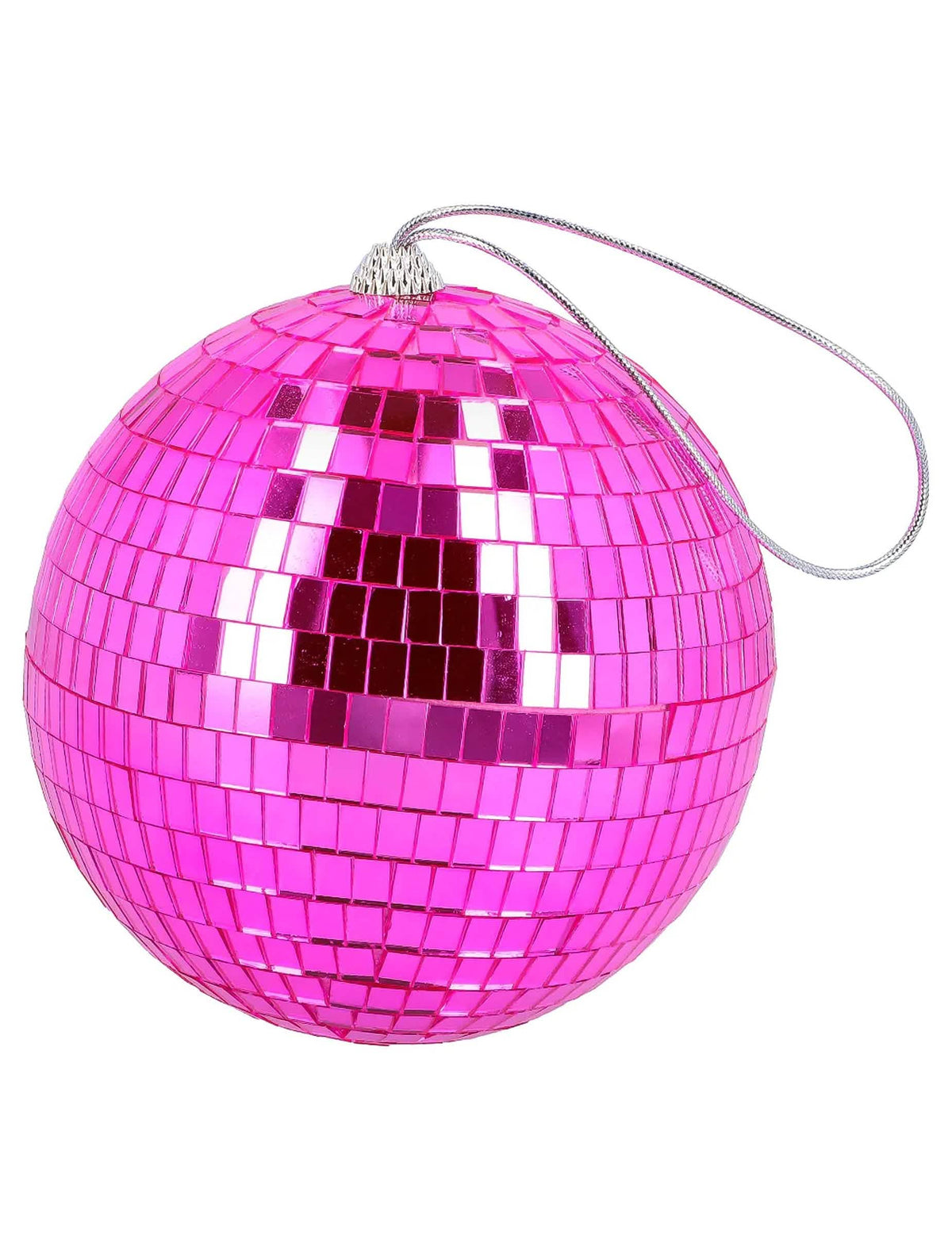 Boule à facette disco pour décoration de fête rose fuchsia