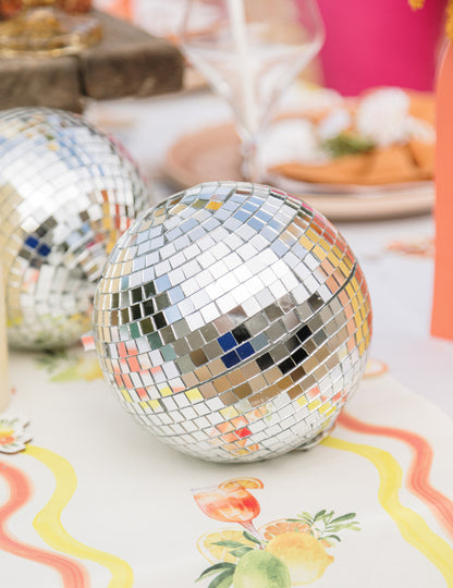 Spiegelbol om op te hangen spiegelglas zilver 16cm, disco decoratie