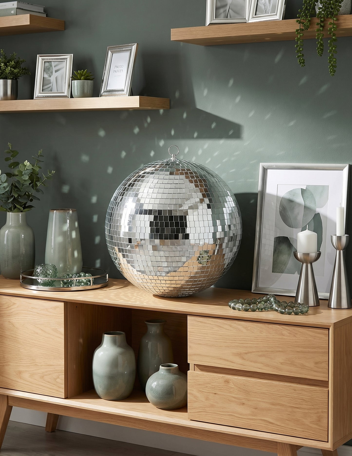 Zilveren discobal 50 cm