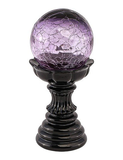 Boule magique violette avec LED 10 x 10 x 22 cm