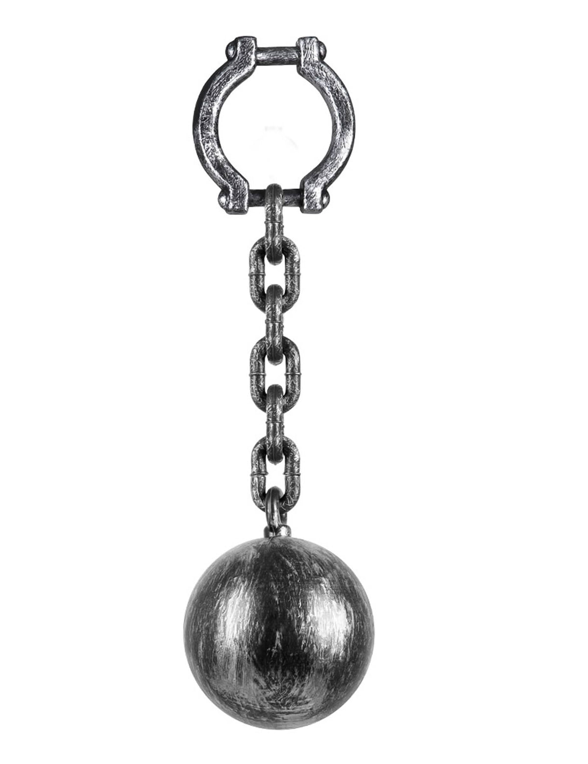 Boulet de prisonnier pour adulte gris effet métal vieilli