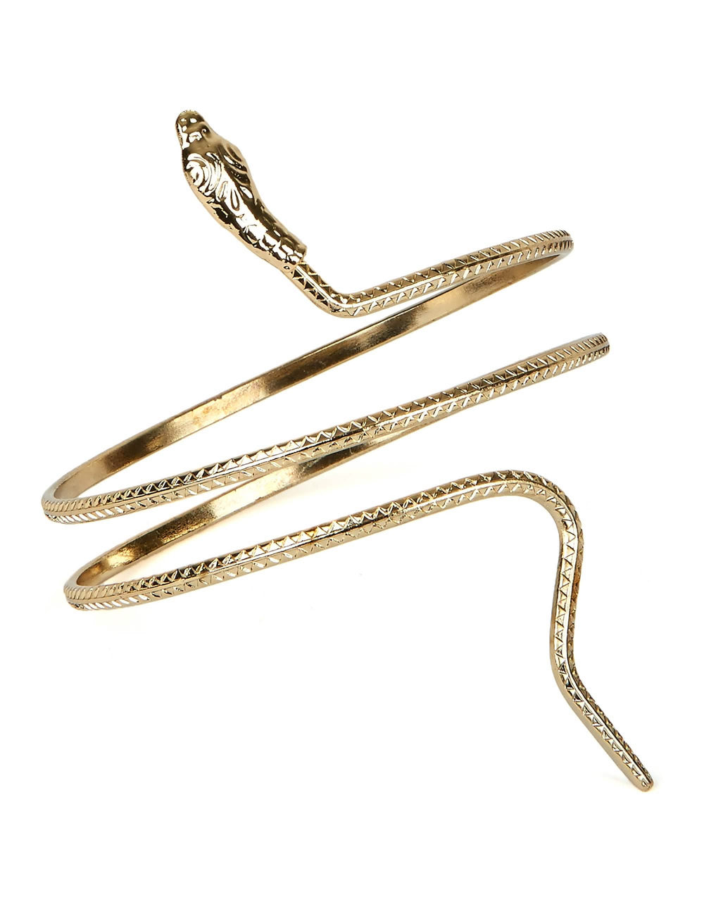 Bracelet égyptien pour adulte doré en forme de serpent