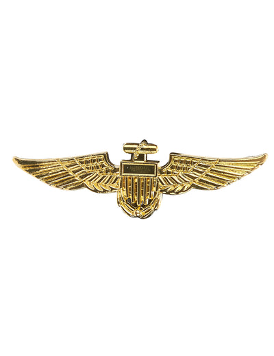 Broche pilote aviateur pour adulte dorée