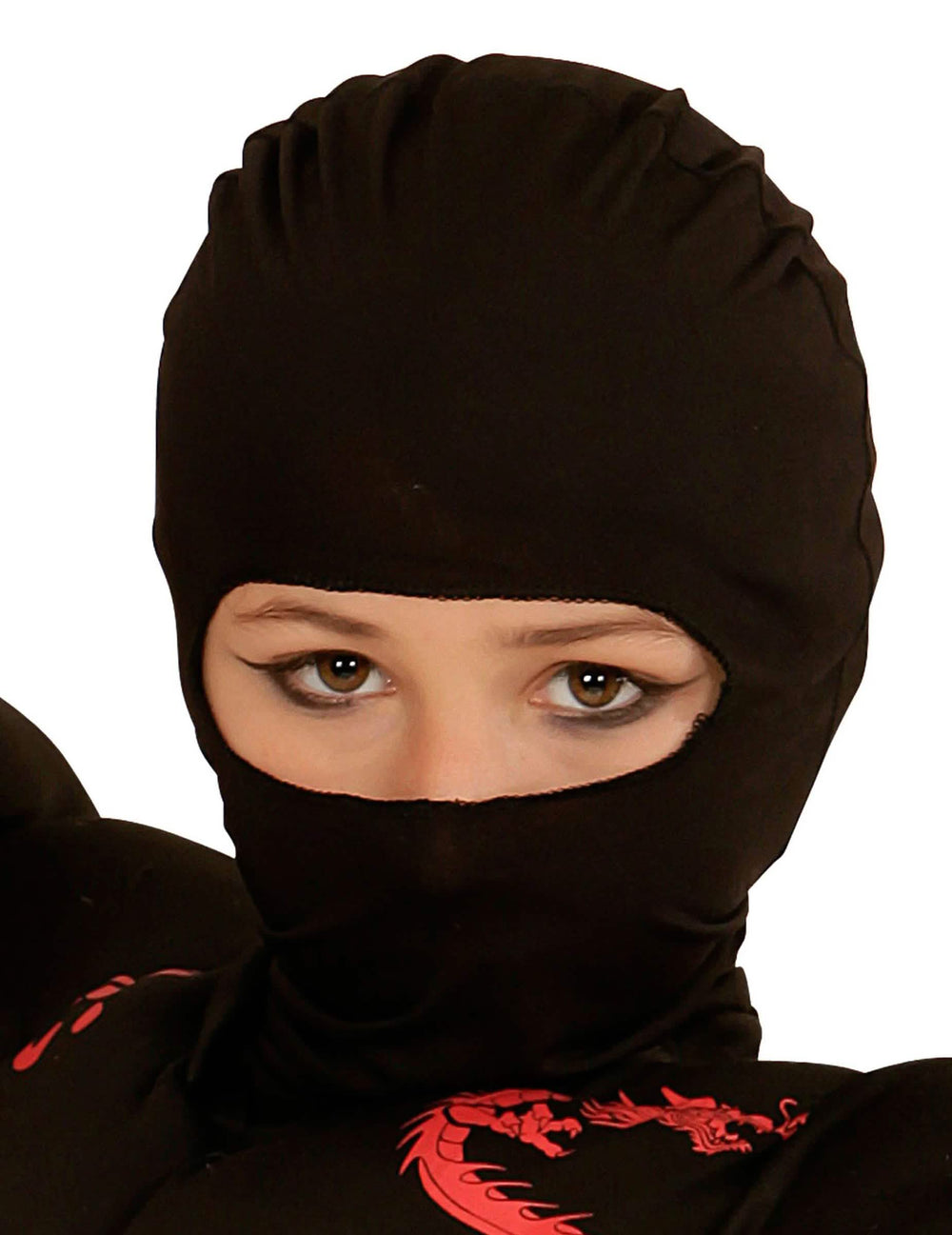 Zwarte ninja-cagoule voor kinderen
