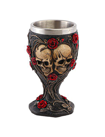 Coupe calice décoratif en résine gothique 7 x 7 x 14,5 cm