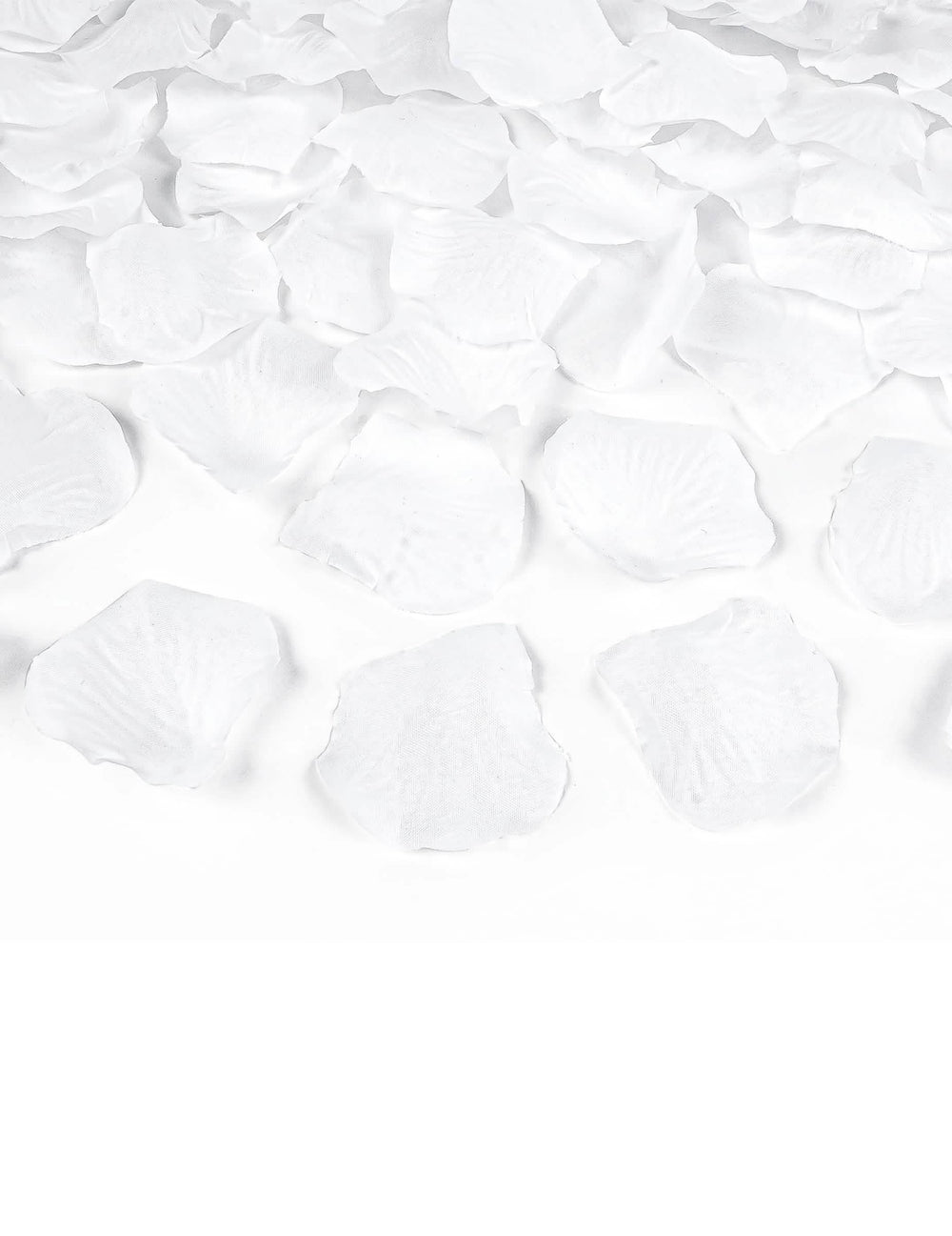 Gros plan sur les pétales du canon à confettis pétales blanc