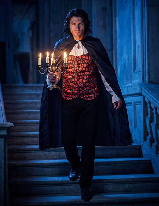 Cape noire de dracula Halloween homme