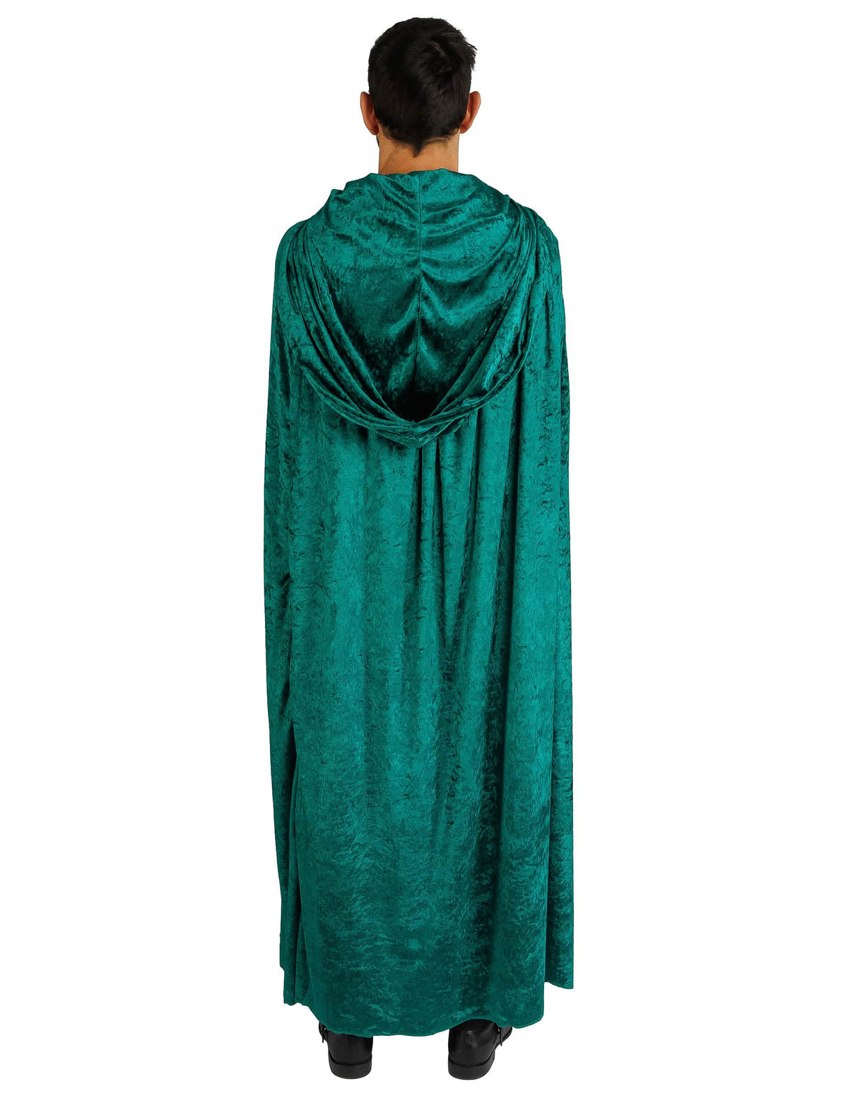 Cape très longue velours vert luxe 202 cm