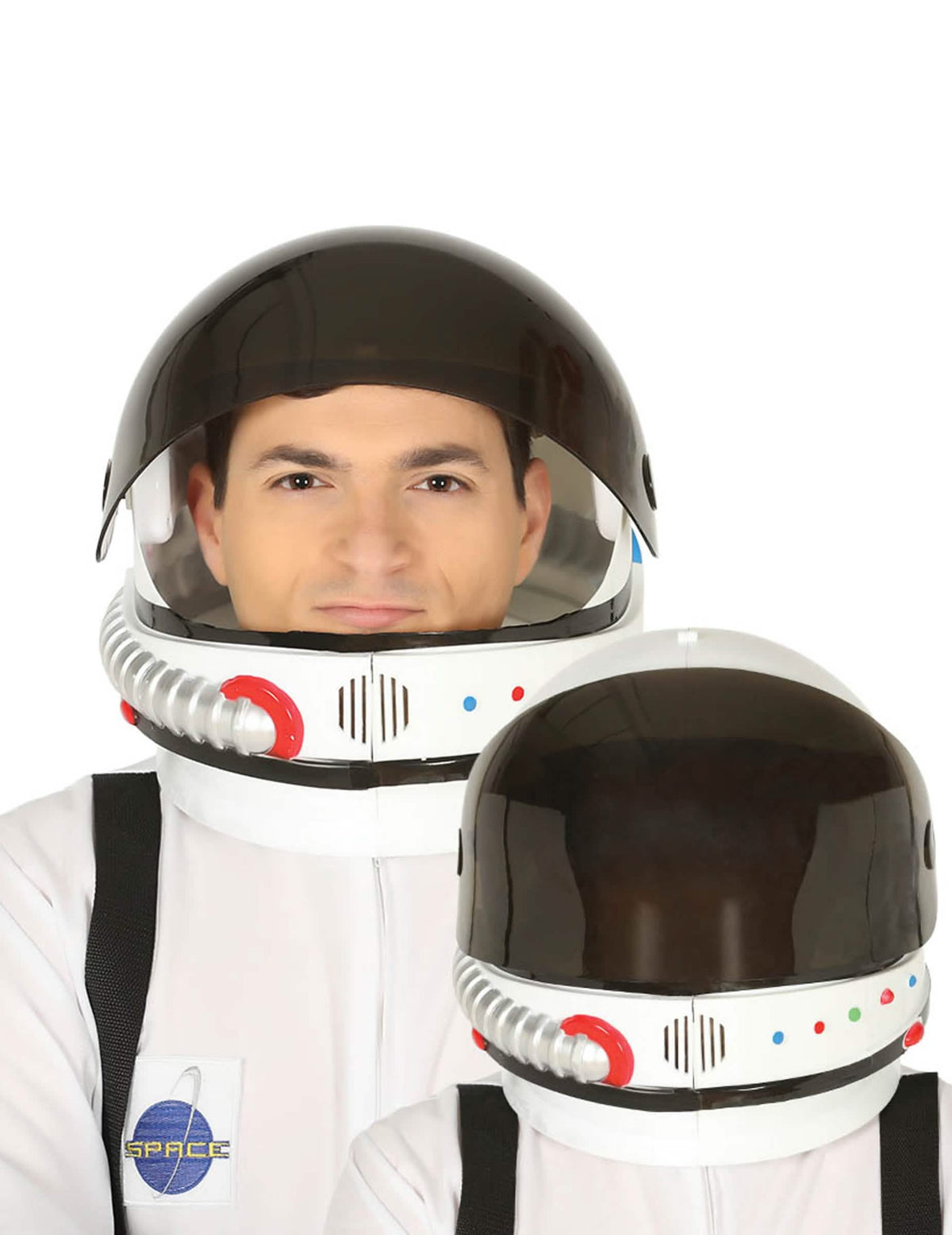 Casque d'astronaute pour adulte blanc avec visière amovible