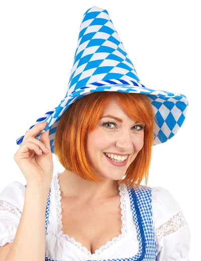 Chapeau Bavarois bleu et blanc adulte
