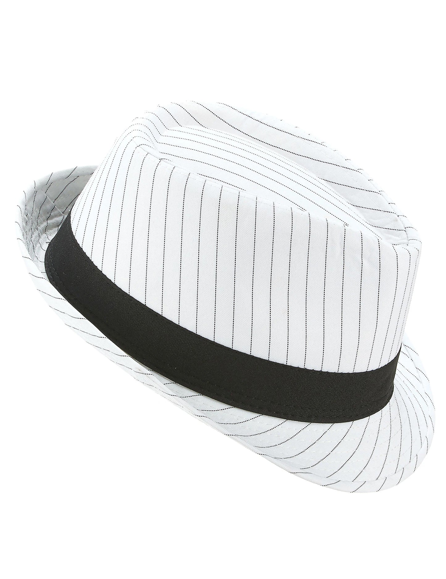 Witte deukhoed met zwarte strepen voor volwassenen