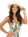 Chapeau canotier en paille adulte