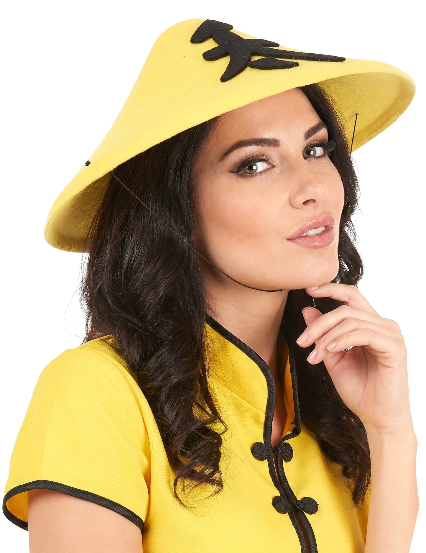 Chapeau chinois jaune adulte