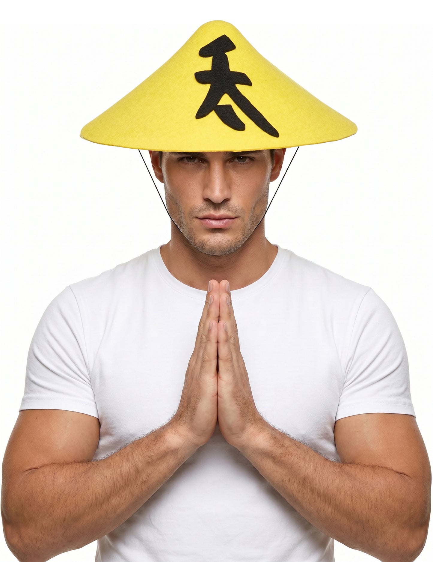 Chapeau chinois jaune adulte