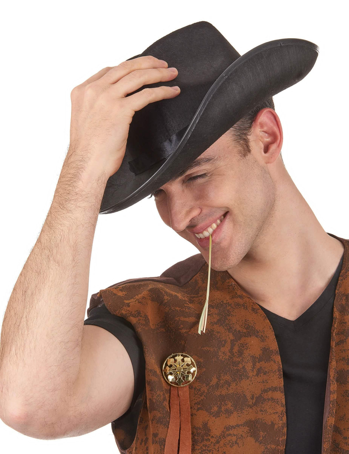 Chapeau de cowboy pour adulte noir