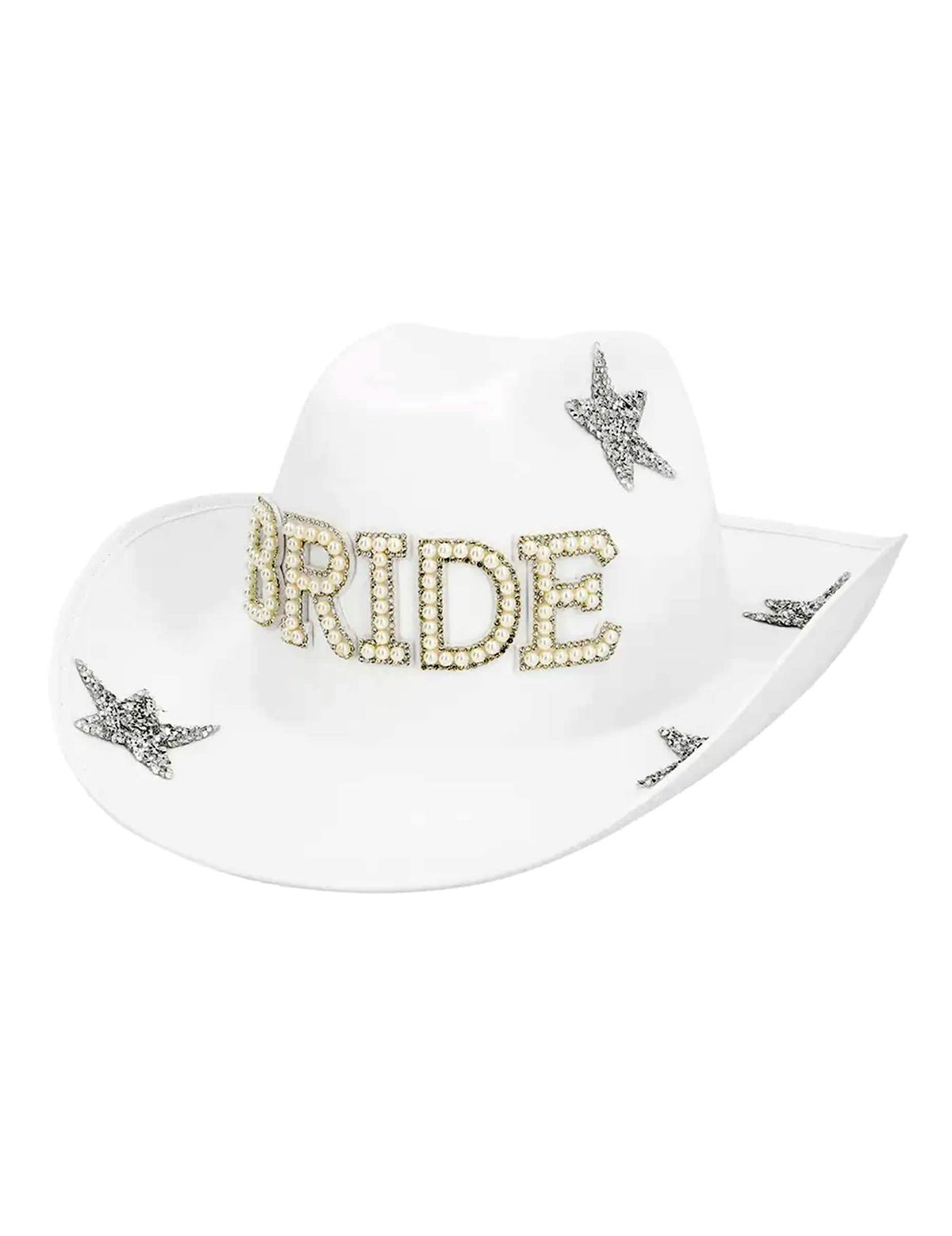 Chapeau de cowboy à perles Bride femme