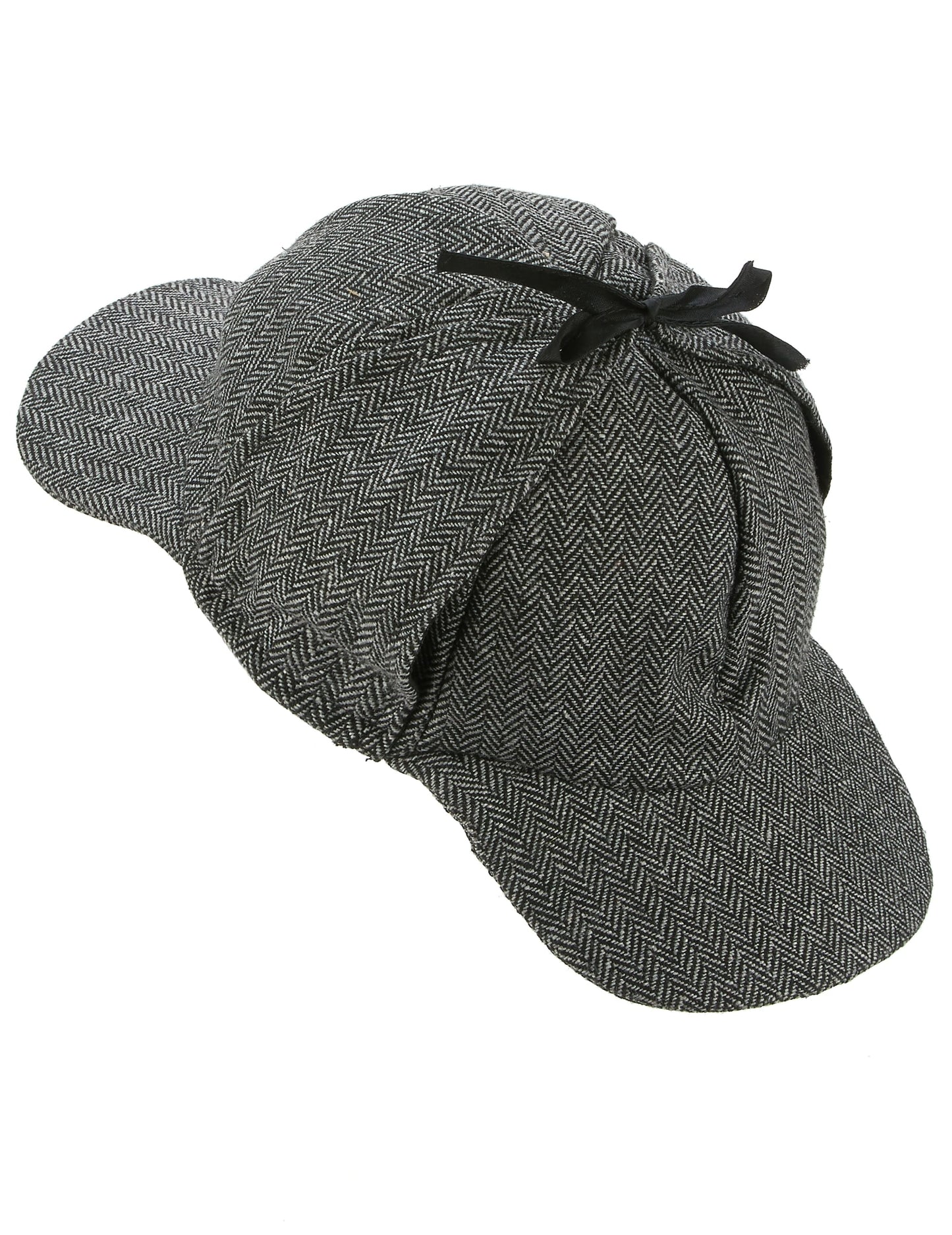Vue de profil du chapeau détective anglais pour adulte
