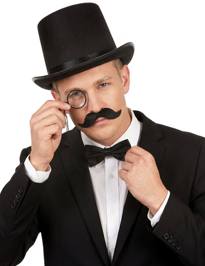 Chapeau haut de forme noir rétro adulte