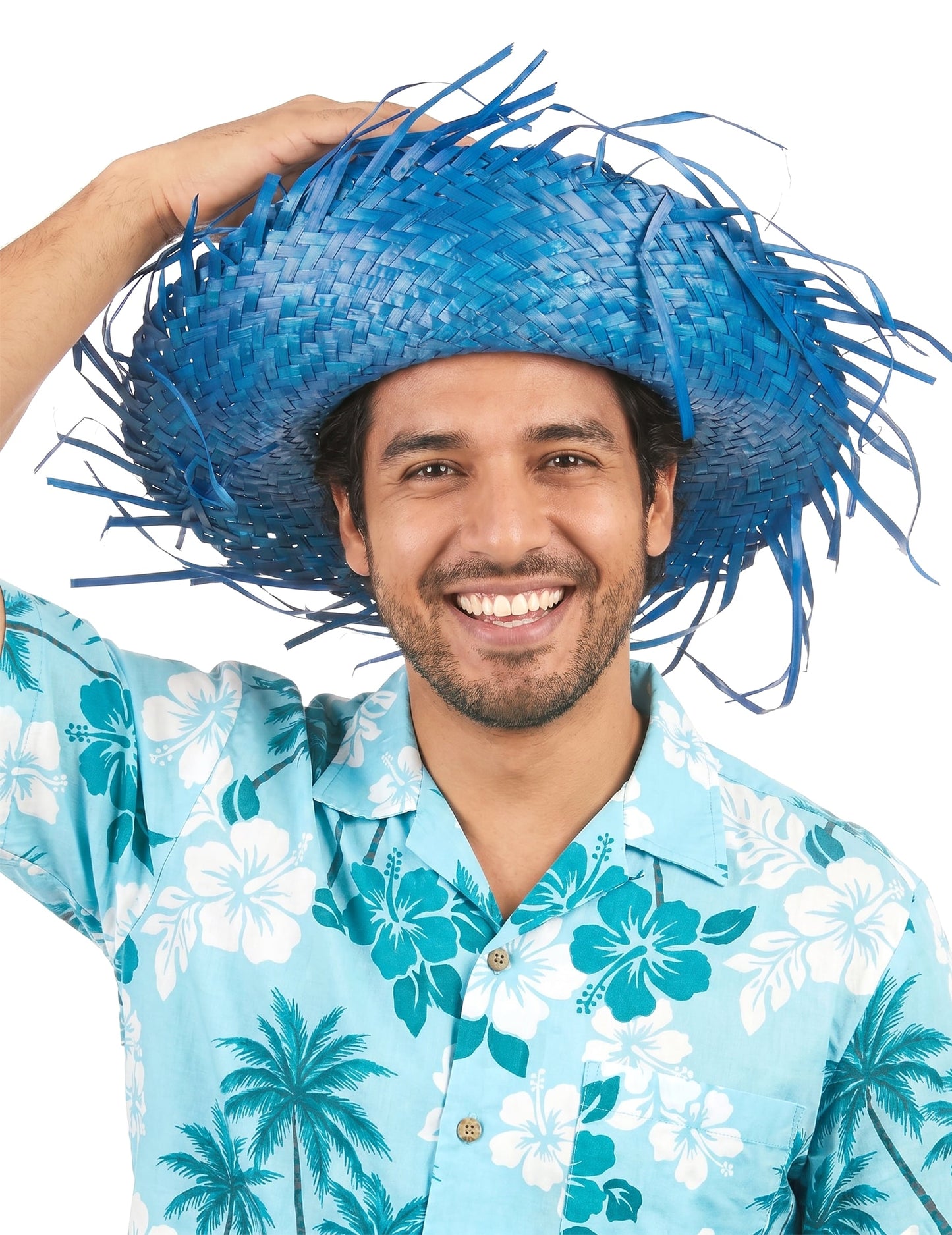 Blauwe Hawaii hoed voor volwassenen