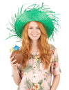 Groene Hawaii hoed voor volwassenen