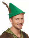 Chapeau homme des bois vert à plume adulte