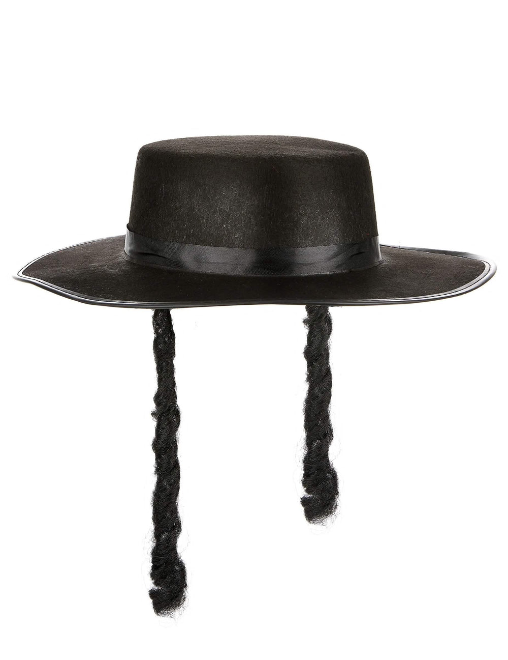 Vue de face du chapeau de rabbi pour adulte