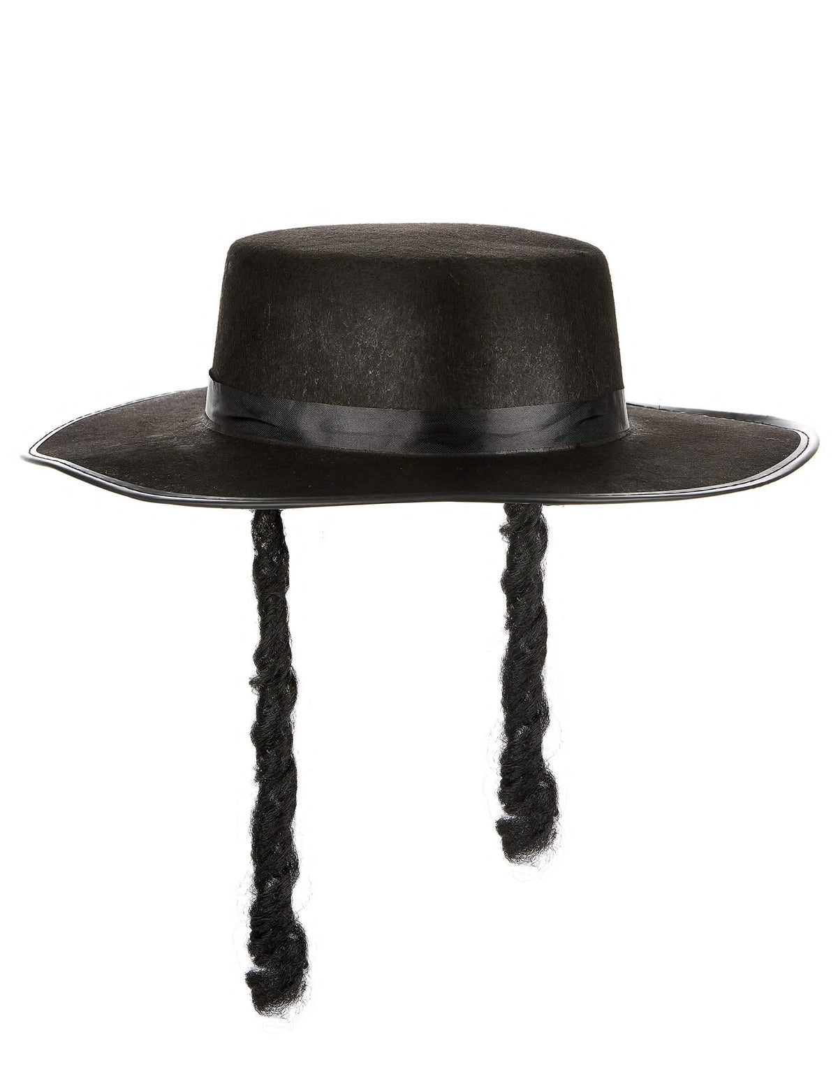 Vue de face du chapeau de rabbi pour adulte