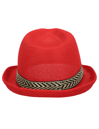 Chapeau borsalino disco rouge adulte
