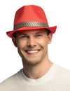 Chapeau borsalino disco rouge adulte