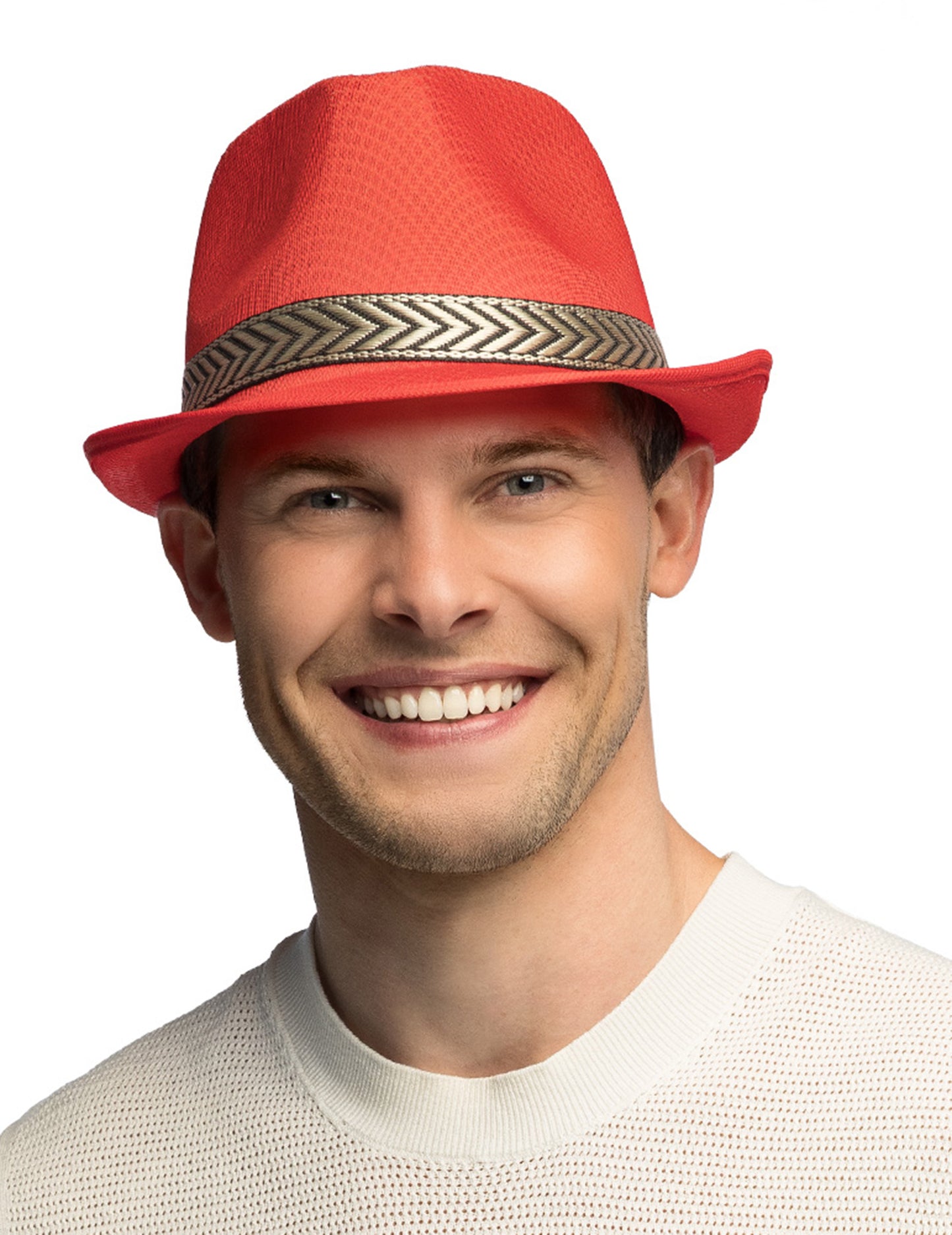 Chapeau borsalino disco rouge adulte
