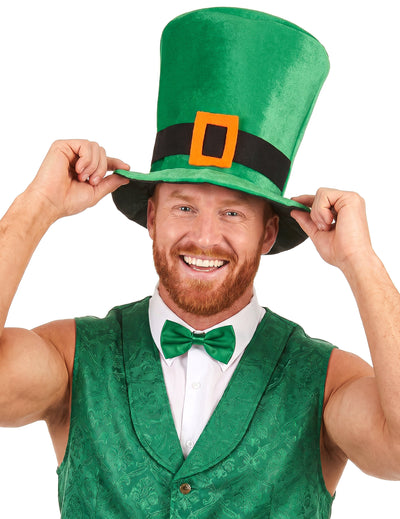 Chapeau velours vert Saint Patrick