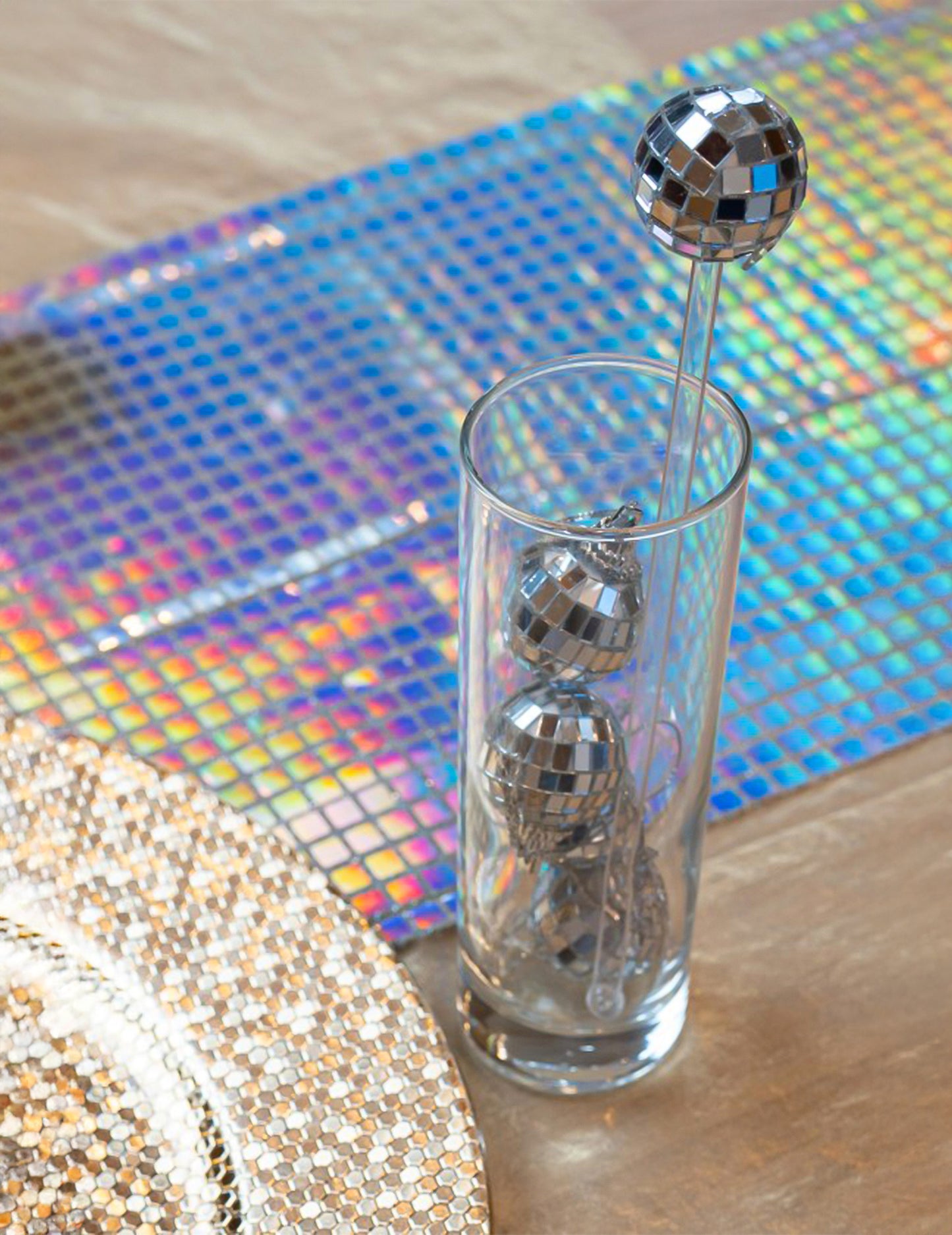 Disco tafelloper iriserend discobal-effect 3 m
