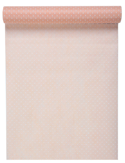 Chemin de table en tissu plumetis pour décoration de fête rose