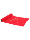 Tafelloper Vrolijk Kerstfeest tijdloos rood en goud 28 cm x 3 m