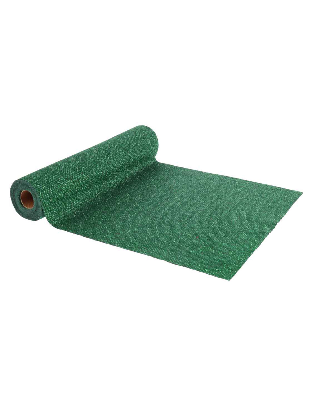 Tafelloper ruiten groen fluweel met glitters 28 cm x 3 m
