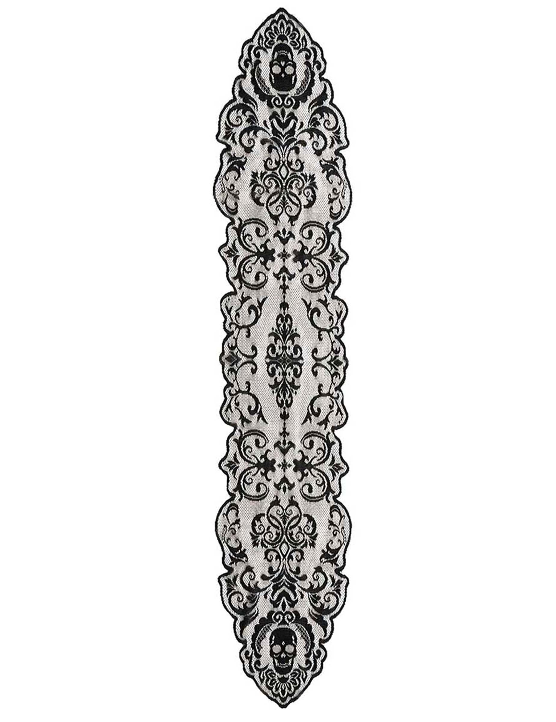 Vue verticale du chemin de table maison hantée