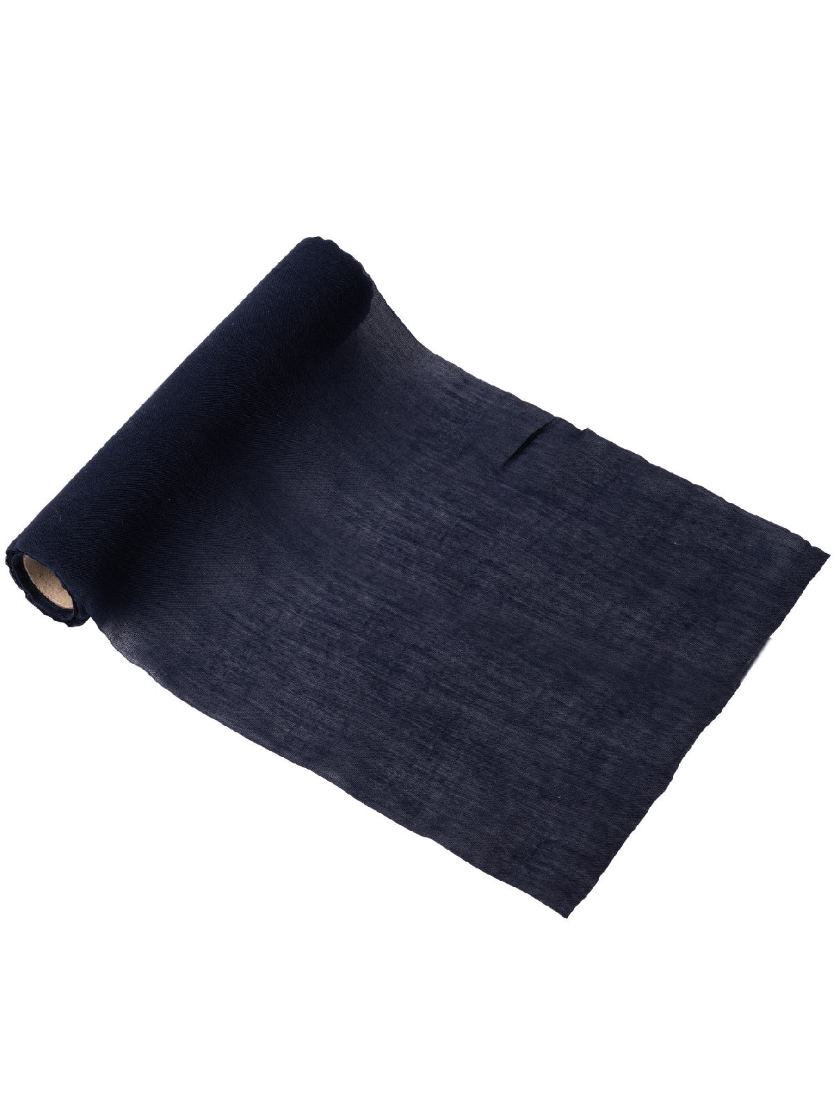 Chemin de table mousseline bleu marine 28 cm x 5 m décoration mariage