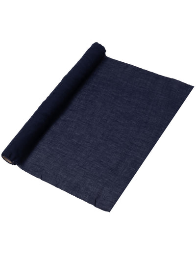Chemin de table mousseline bleu marine 48 cm x 5 m